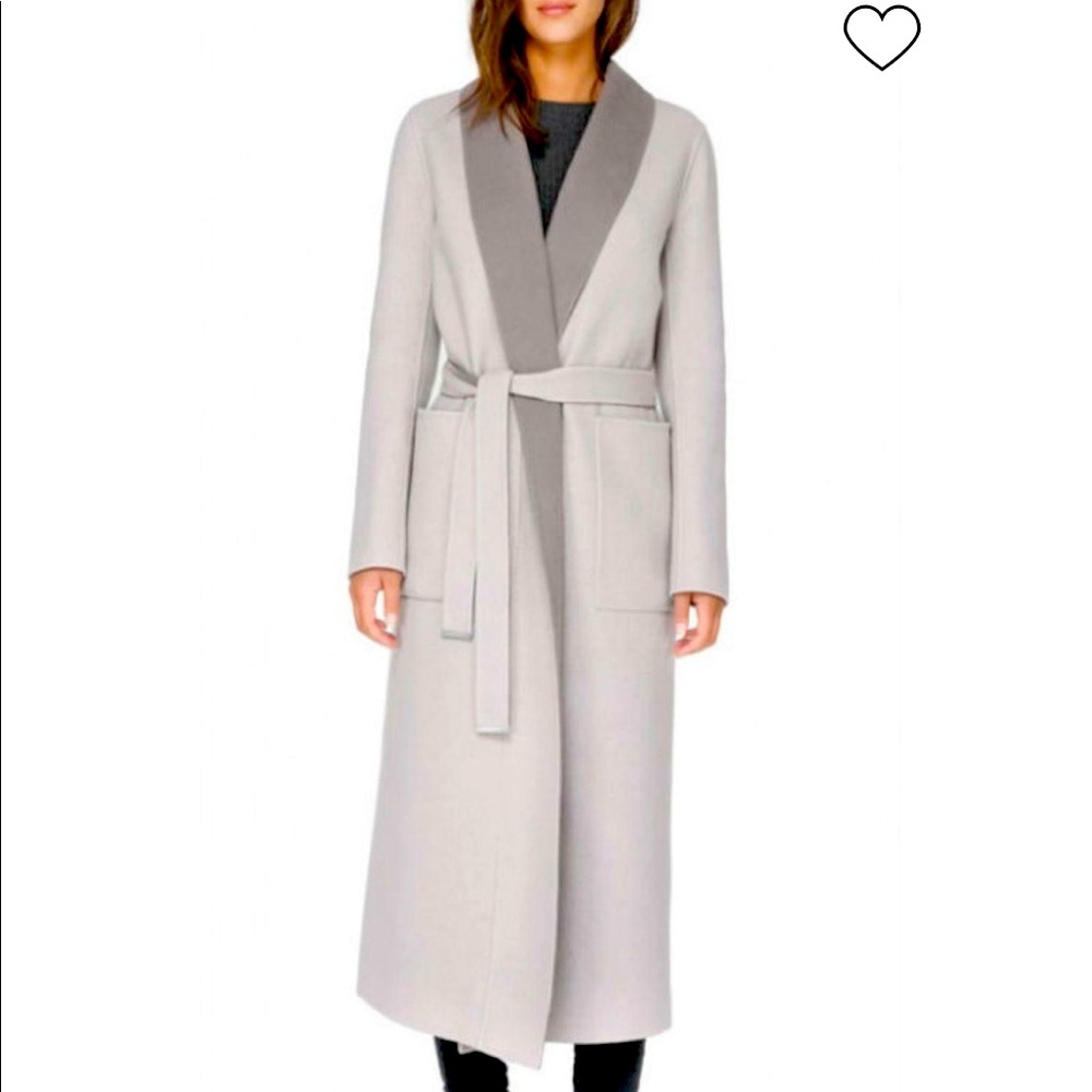EUC SOIA & KYO Daphne-RVFX Wool Wrap Coat